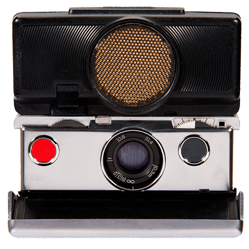 Polaroid camera with electrostatic ultrasonic sensor